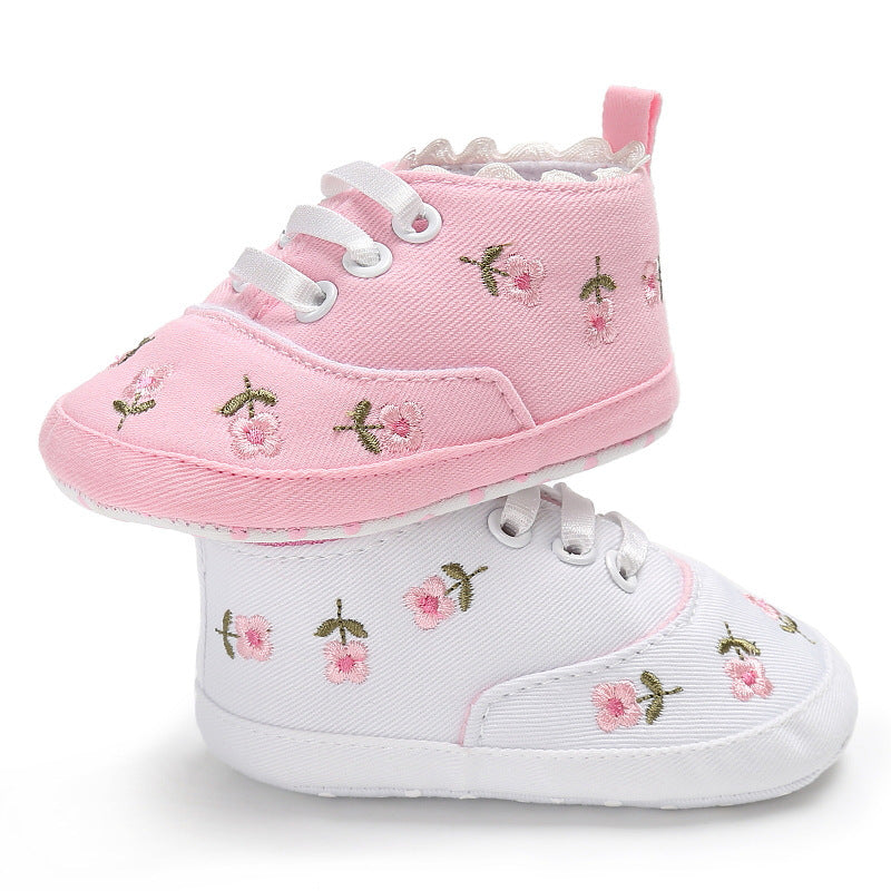 Fashion Infant Tollder Embroidery Canvas Shoes Baby Boys Girls Sneaker Prewalker 0-18M