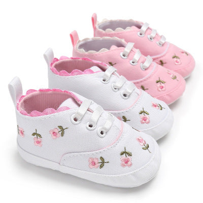 Fashion Infant Tollder Embroidery Canvas Shoes Baby Boys Girls Sneaker Prewalker 0-18M