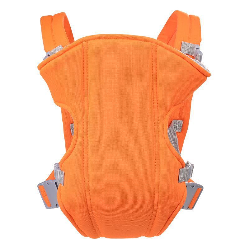 Orange baby carrier with comfortable infant carrier straps for secure and easy carrying