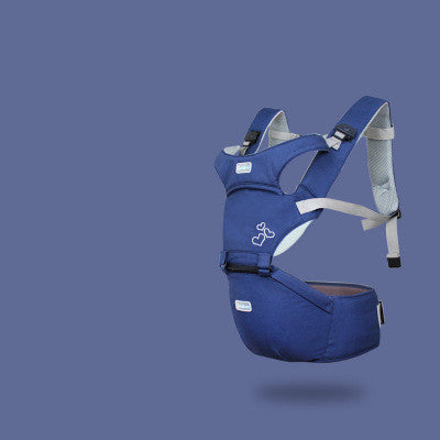 Blue ergonomic baby carrier designed as the best baby carrier for moms with adjustable straps and comfortable support