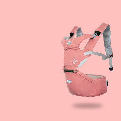 Pink ergonomic best baby carrier for moms with adjustable straps and padded support