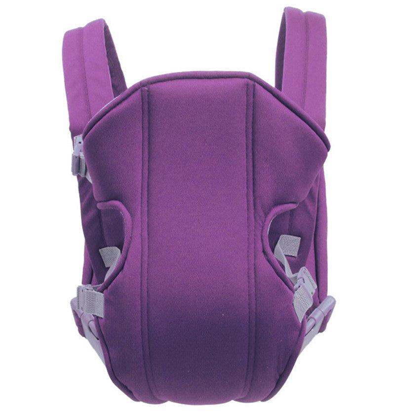 Purple baby carrier with comfortable infant carrier straps for secure and easy carrying