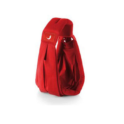 Red baby carrier with comfortable infant carrying strap for secure and easy baby transportation